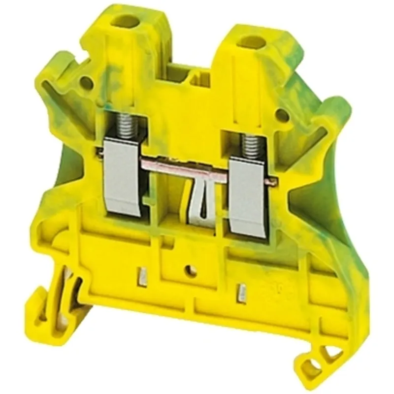 Terminal block, Linergy TR, green-yellow, 2.5mm², protective earth, 2 points, Set of 50