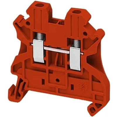 Terminal block, Linergy TR, screw type, feed through, 2 points, 2.5mm², red, set of 50
