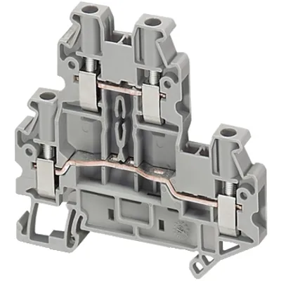 Terminal block, Linergy TR, grey, 2.5mm², 2 levels connected, 4 points, set of 10