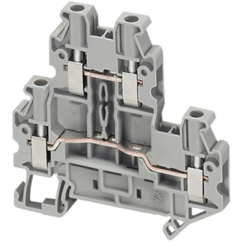 Terminal block, Linergy TR, grey, 2.5mm², 2 levels connected, 4 points, set of 10
