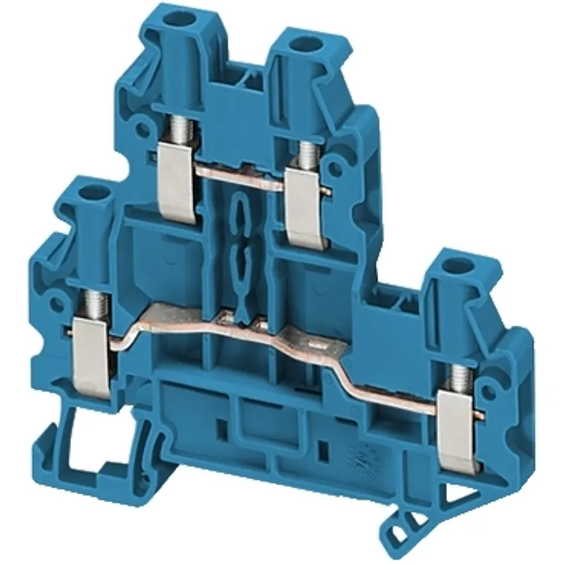 Terminal block, Linergy TR, blue, 2.5mm², double level, 4 points, set of 10