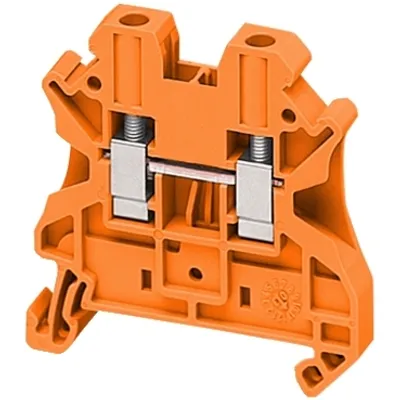 Terminal block, Linergy TR, screw type, feed through, 2 points, 4mm², orange, set of 50