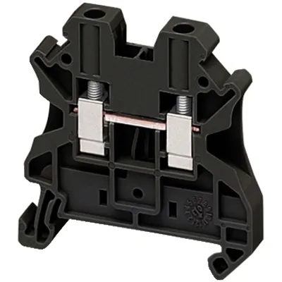 Terminal block, Linergy TR, screw type, feed through, 2 points, 4mm², black, set of 50