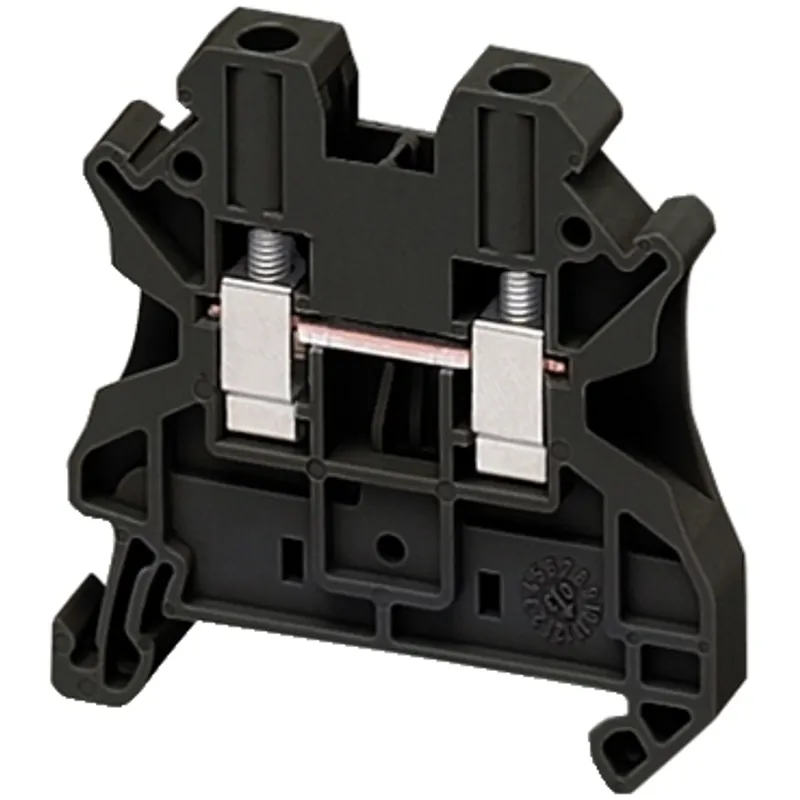 Terminal block, Linergy TR, screw type, feed through, 2 points, 4mm², black, set of 50