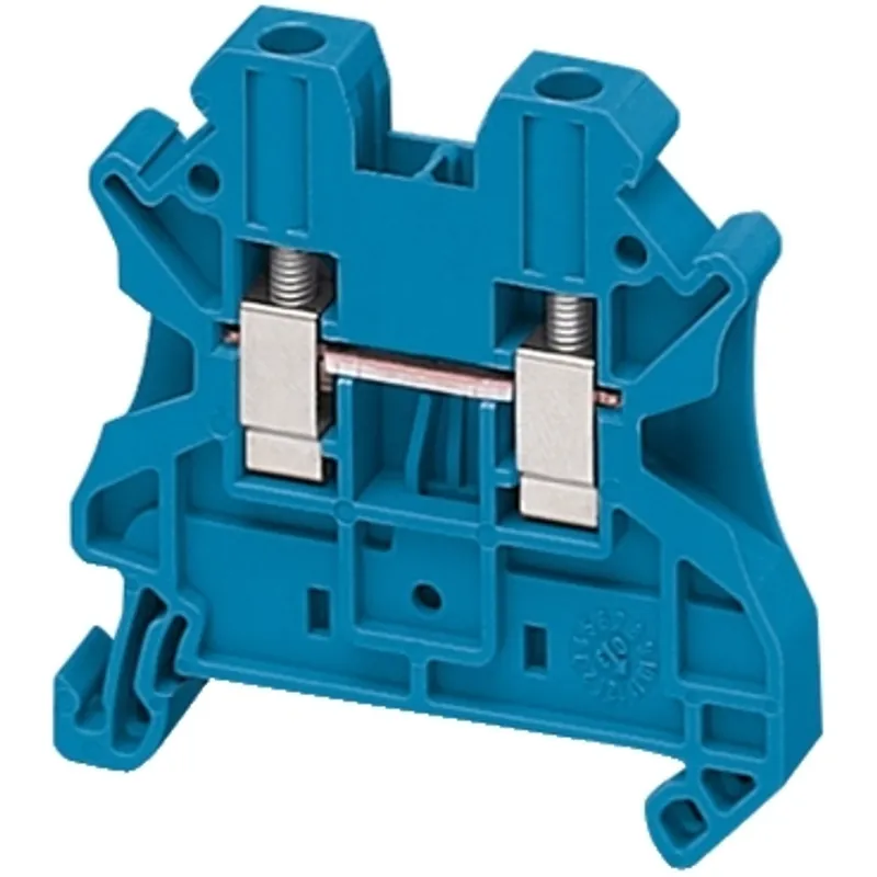 Terminal block, Linergy TR, blue, 4mm², passthrough, 3 points, set of 10