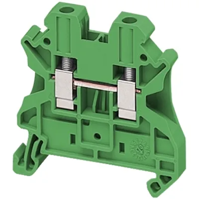 Terminal block, Linergy TR, screw type, feed through, 2 points, 4mm², green, set of 50