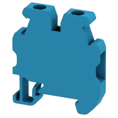 Mini terminal block, Linergy TR, screw type, feed through, 2 points, 4mm², for 15mm din rail, blue, set of 50