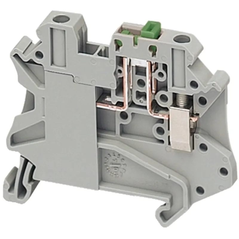 Terminal block, Linergy TR, screw type, knife disconnect, 2 points, 4mm², grey