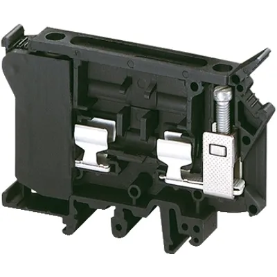 Terminal block, Linergy TR, fused disconnect type, for 6.3x32mm cartridge fuse, 2 points, 6mm², black
