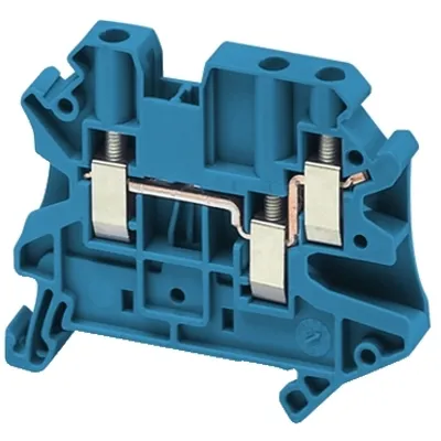 Terminal block, Linergy TR, screw type, feed through, 3 points, 4mm², blue, set of 50