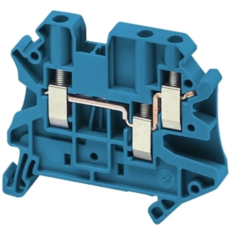 Terminal block, Linergy TR, screw type, feed through, 3 points, 4mm², blue, set of 50