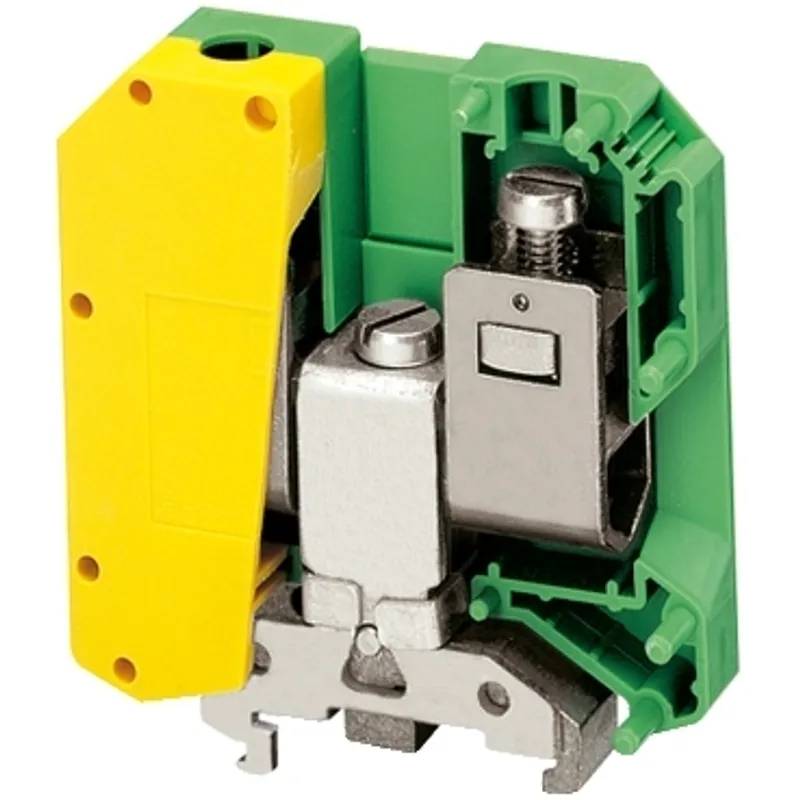 Terminal block, Linergy TR, green-yellow, 50mm², protective earth, 2 points, Set of 50
