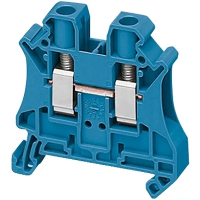 Terminal block, Linergy TR, screw type, feed through, 2 points, 6mm², blue, set of 50