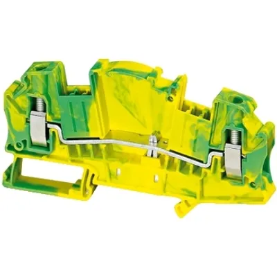 Terminal block, Linergy TR, screw type, protective earth, 2 points, 6mm², measuring transducer, grey