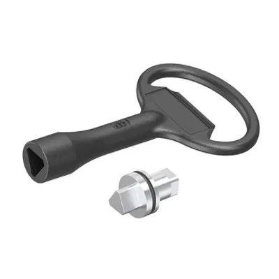 Triangular male lock insert 8mm for PanelSeT S3X enclosure, 100% stainless steel
