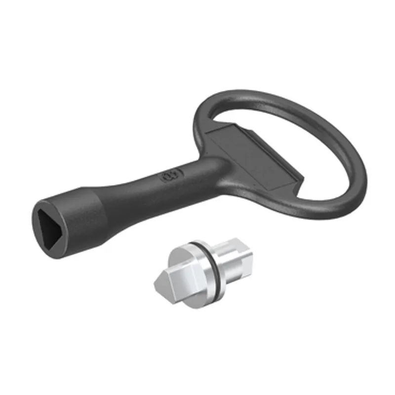 Triangular male lock insert 8mm for PanelSeT S3X enclosure, 100% stainless steel — photo 1 of 2