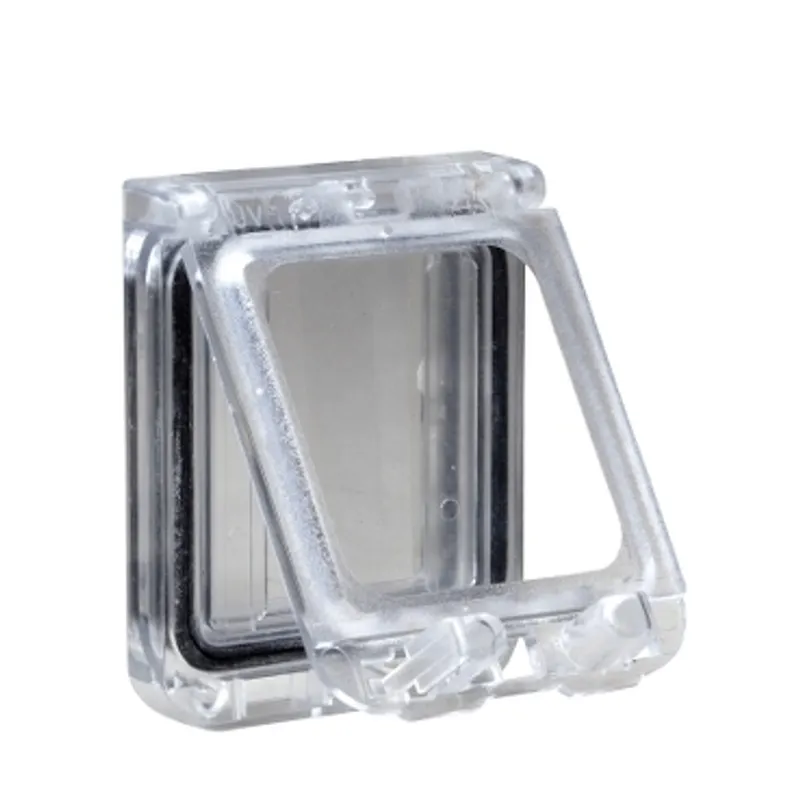 Plastic window with hinged transparent cover, L78xW60xD15mm.
