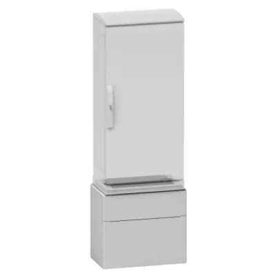 Polyester glassreinf. plinth for encl PLAZ(T)104 front opening IP44-IK10 RAL7035