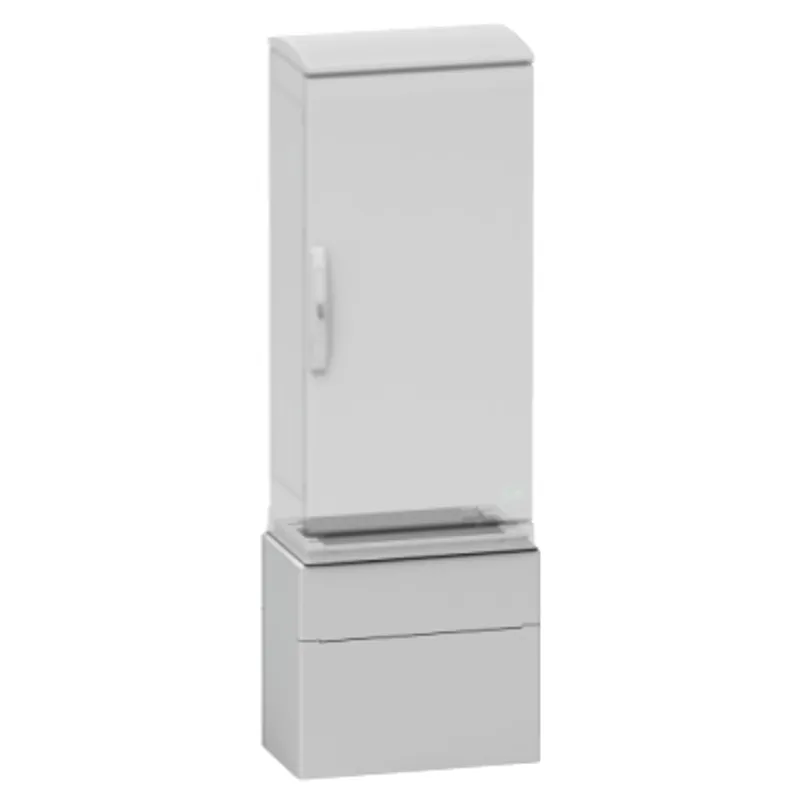 Polyester glassreinf. plinth for encl PLAZ(T)124 front opening IP44-IK10 RAL7035