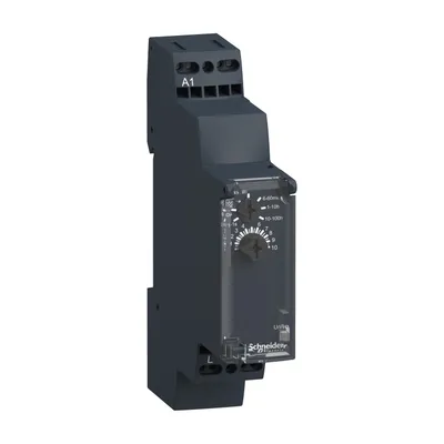Schneider Electric RE17LAMWS – Harmony, Modular timing relay, 0.7 A, 1 CO, 1 s..100 h, on delay, solid state output, spring terminals, 24..240 V AC/DC
