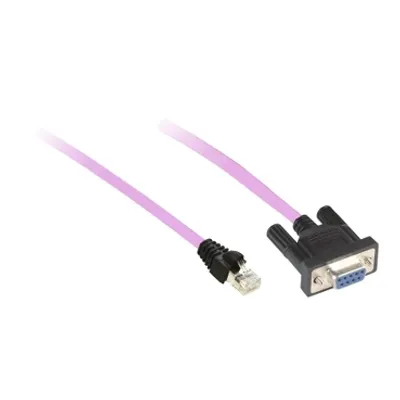 CANopen preassembled cable, for CANopen bus, 0.5m, 1 x RJ45, 1 female SUB D 9