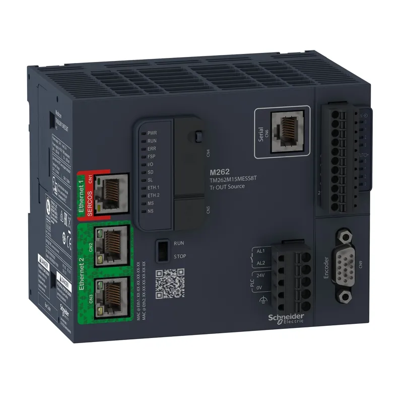 Motion controller, Modicon M262, 5ns/instruction, 4 axes, Ethernet, Sercos