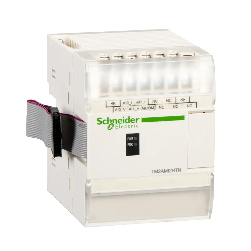 Analog input module, Modicon M238 logic controller, 2 inputs voltage/current high level, non differential