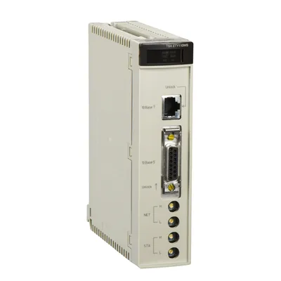 Ethernet TCP/IP module, Modicon Premium, Ethway, Modbus TCP, Uni-Telway, 800mA at 5VDC, 10Mbit/s