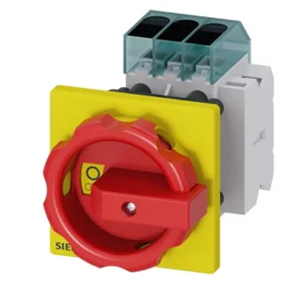Siemens 3LD3154-1TK53 – 3LD3 switch disconnector, Iu 25 A main switch 3-pole rated operational power at AC-23 A at 400V 9.0kW front…