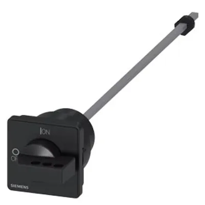 Siemens 3LD9343-2CA – Door-coupling rotary operating mechanism, actuating lever black, defeatable, 66x66 mm, lockable in 0-position Siemens 3LD9343-2CA – Door-coupling rotary operating mechanism, actuating lever black, defeatable, 66x66 mm, lockable in 0-position