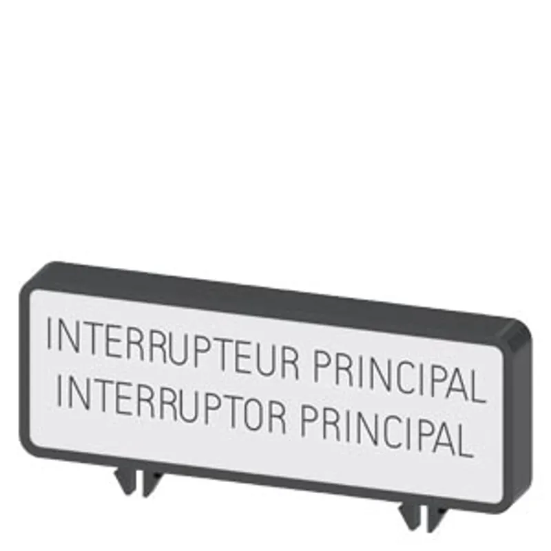 Siemens 3LD9346-2A – Additional label, French/Spanish "Interrupteur General / Interruptor Principal " — photo 1 of 4