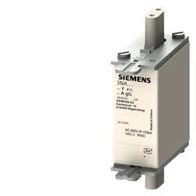 Siemens 3NA3820-6KJ – LV HRC fuse element, NH000, In: 50 A, gG, Un AC: 690 V
