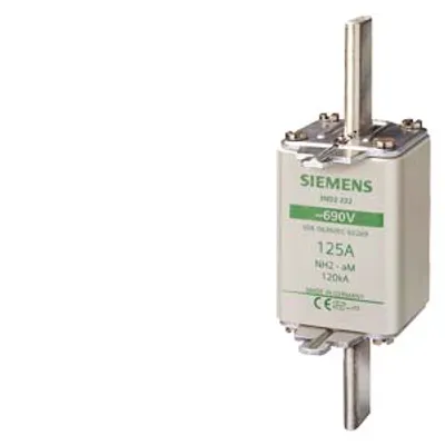 Siemens 3ND2260 – LV HRC fuse element, NH2, In: 400 A, aM, Un AC: 690 V, Un DC: 250 V, Front indicator, live grip lugs