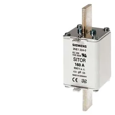 Siemens 3NE1227-2 – SITOR fuse link, with blade contacts, NH1, In: 250 A, gR, Un AC: 690 V, Un DC: 250 V, front indicator Siemens 3NE1227-2 – SITOR fuse link, with blade contacts, NH1, In: 250 A, gR, Un AC: 690 V, Un DC: 250 V, front indicator