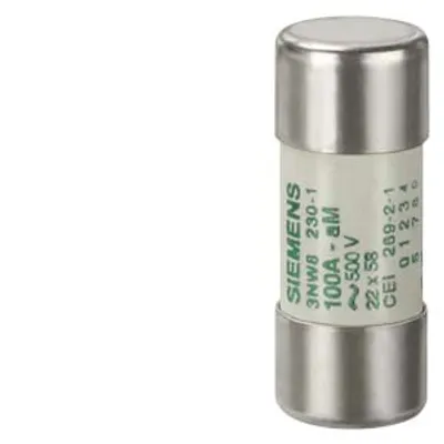 Siemens 3NW8230-1 – SENTRON, cylindrical fuse link, 22x58 mm, 100 A, aM