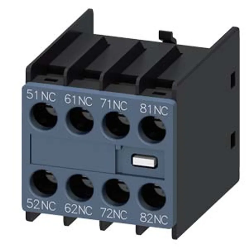 Siemens 3RH2911-1GA04-Z W98 – Auxiliary switch, on the front, 4 NC, 51/52, 61/62, 71/72 — photo 1 of 6