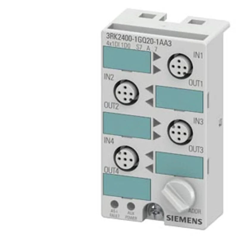 Siemens 3RK2400-1GQ20-1AA3 – AS-i compact module K45 digital A/B slave 4 x (1 DI/1 DQ) — photo 1 of 3