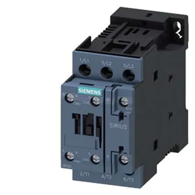 Siemens 3RT2025-1BF40 – Power contactor, AC-3e/AC-3, 17 A, 7.5 kW / 400 V, 3-pole
