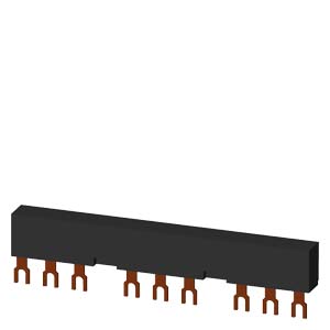 Siemens 3RV1915-2BB – 3-phase busbars Modular spacing 55 mm for 3 switches and accessories Fork shape connections — photo 1 of 4