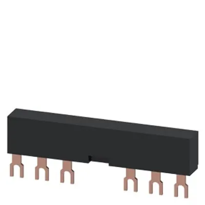 Siemens 3RV1915-4AB – 3-phase busbars modular spacing 65 mm for 2 switches and accessories fork shape connections