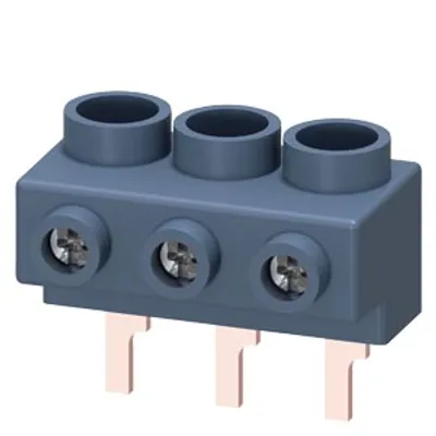Siemens 3RV1915-5A-Z X92 – 3-phase supply terminal for 3-phase busbar for size S0 and S00 connection from top Pin shape connections…