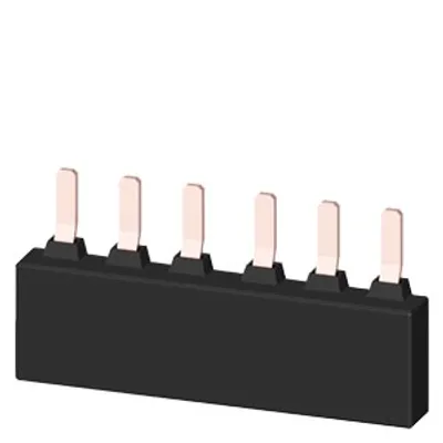 Siemens 3RV1935-1A – 3-phase busbar for 2 circuit breakers Size S2 Modular spacing: 55 mm Siemens 3RV1935-1A – 3-phase busbar for 2 circuit breakers Size S2 Modular spacing: 55 mm