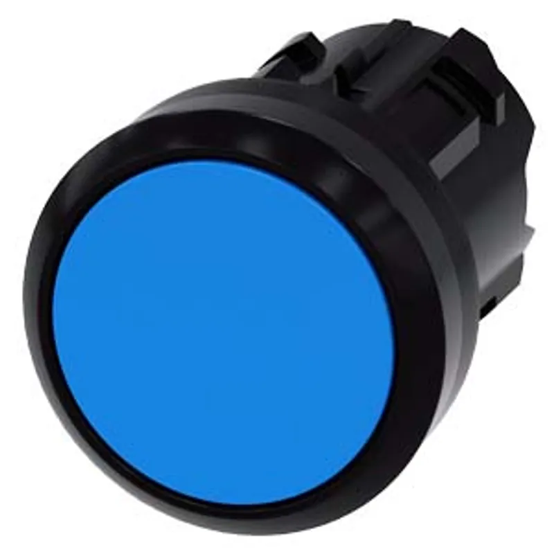 Siemens 3SU1000-0AA50-0AA0-Z Y15 – Pushbutton, 22 mm, round, plastic, blue, pushbutton, flat