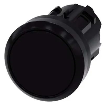 Siemens 3SU1000-0AB10-0AA0-Z Y12 – Pushbutton, 22 mm, round, plastic, black, pushbutton, flat