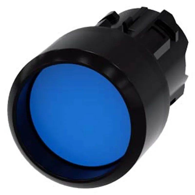 Siemens 3SU1000-0CB50-0AA0-Z Y19 – Pushbutton, 22 mm, round, plastic, blue, Front ring