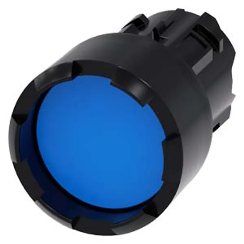 Siemens 3SU1000-0DB50-0AA0-Z Y19 – Pushbutton, 22 mm, round, plastic, blue, Front ring, raised