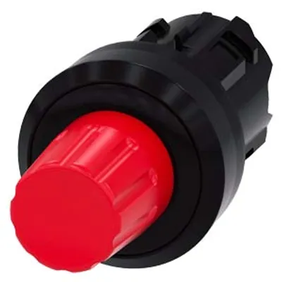 Siemens 3SU1000-0HC20-0AA0 – Stop button, 22 mm, round, plastic, red, pushbutton raised