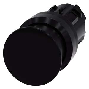 Siemens 3SU1000-1AD10-0AA0 – Mushroom pushbutton, 22 mm, round, plastic, black, 30 mm