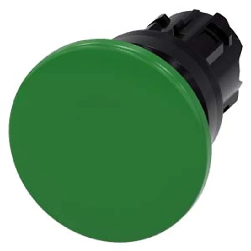 Siemens 3SU1000-1BD40-0AA0-Z Y13 – Mushroom pushbutton, 22 mm, round, plastic, green, 40mm