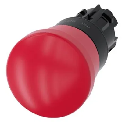 Siemens 3SU1000-1HA20-0AA0-Z Y19 – EMERGENCY STOP mushroom pushbutton, 22 mm, round, plastic